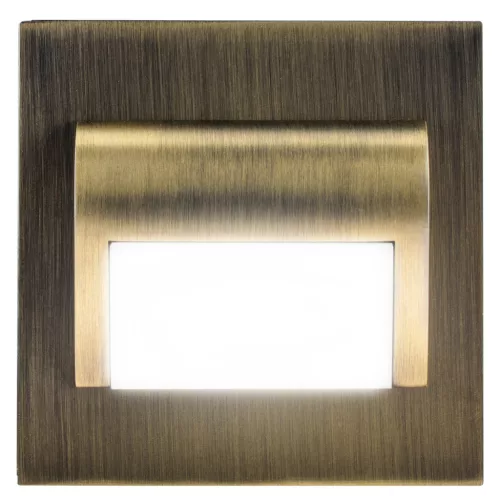DECORUS 9 LED 1,2W-os lépcsőházi lámpatest, hideg sárgaréz