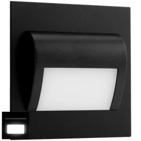   DECORUS 9 LED 1.2W fekete ProVero Cold lépcsőházi lámpatest