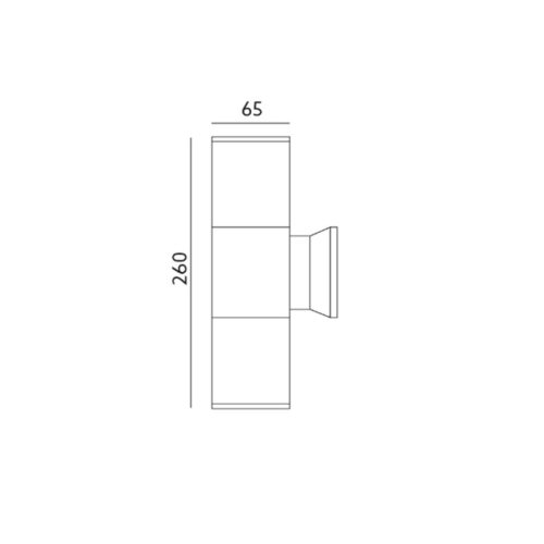 Kerti lámpa LED emelő fali lámpa fel és le QUAZAR 3 GU10 GRAPHITE KOBI