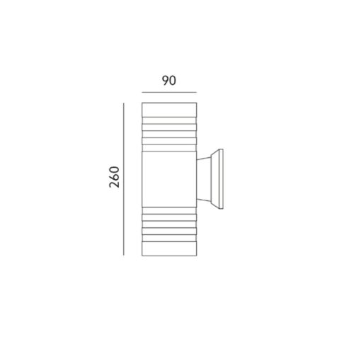 Kerti lámpa fel és le LED QUAZAR 5 GU10 IP44 KOBI ALUMÍNIUM GRAFIT
