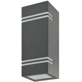   Kerti homlokzati lámpa fali lámpa fel-le LED QUAZAR 7 GU10 IP44 GREY KOBI