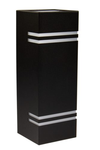 Kerti lámpa, kétoldalas fali lámpa fel-le LED QUAZAR 7 GU10 IP44 FEKETE KOBI