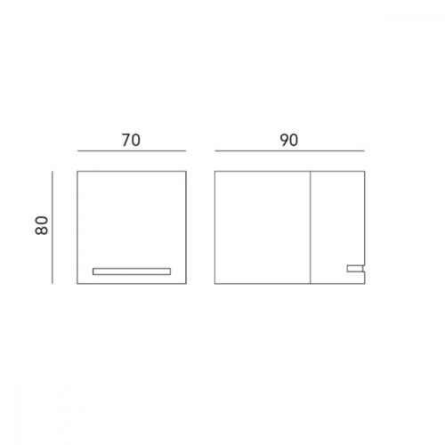 Kerti lámpa LED fali lámpa QUAZAR 8 GU10 IP44 FEKETE Kobi