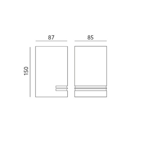 LED kerti lámpa QUAZAR 11 GU10 IP44 KOBI ALUMÍNIUM FEKETE