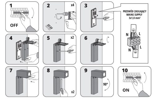 LED kerti lámpa QUAZAR 15 GU10 IP44 KOBI ALUMÍNIUM FEKETE