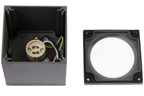 SPOT LED QUAZAR 17 GU10 IP44 mennyezeti lámpa KOBI ALUMÍNIUM négyzetszürke