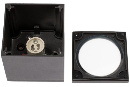 SPOT LED QUAZAR 17 GU10 IP44 KOBI ALUMÍNIUM négyzet alakú fekete mennyezeti lámpa