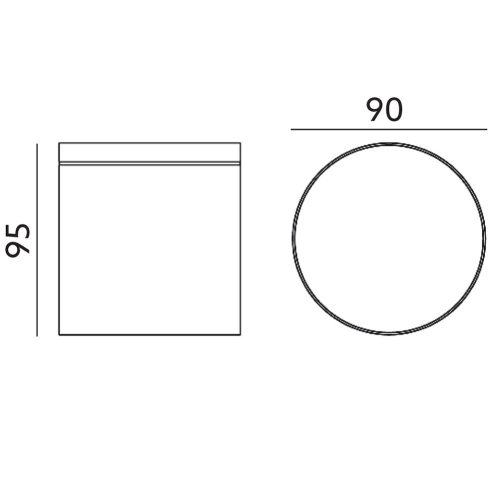 SPOT LED QUAZAR 18 GU10 IP44 mennyezeti lámpa KOBI ALUMÍNIUM kerek szürke
