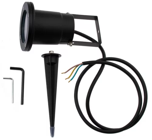 LED kerti lámpa GU10 IP65 TIGHT Fekete - 1m kábel