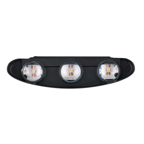 Kerti fali lámpa, kültéri, LED, 6W, 480lm, 3000K, meleg fényű felső, alsó, IP54, fekete, Kobi