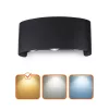 Kerti fali lámpa, kültéri, LED, 6W, 480lm, 3000K, meleg fényű felső, alsó, IP54, fekete, Kobi