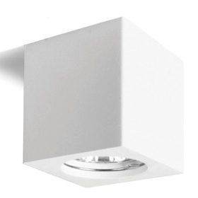   Felületre szerelhető HALOGÉN Spot Tube Fixture GEMMA GU10 LED Kobi gipsz négyzet fehér