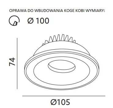 Süllyesztett KOGE LED VILÁGÍTÁS 10W 700lm ROUND fehér sherkezet. KOBI