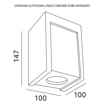 FELÜLETI MENNYEZETI LÁMPA LINDO króm 1xGU10 fehér KOBI