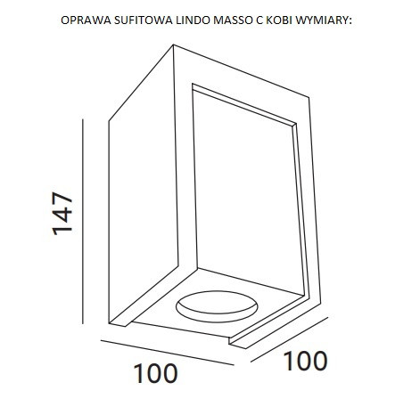 FELÜLETRE SZERELT MENNYEZETI VILÁGÍTÁS LINDO MASSO C 1xGU10 szürke KOBI