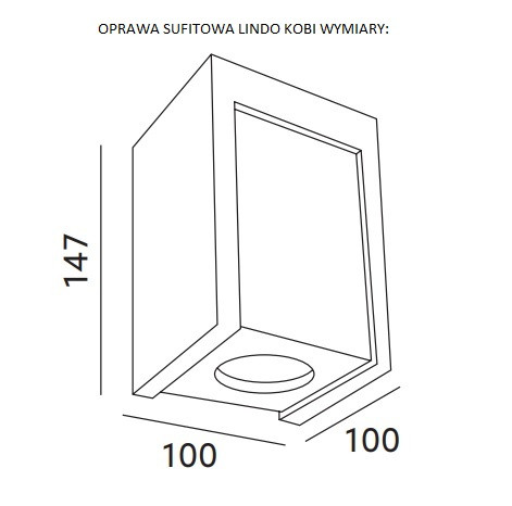 FELÜLETRE SZERELŐ MENNYEZETI LÁMPA LINDO 1xGU10 fehér/fehér KOBI