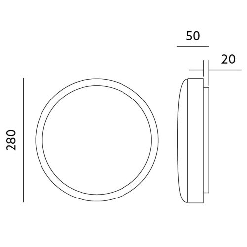 LED fali mennyezeti lámpatest TORO 24W 1875lm 4000K Semleges 120°