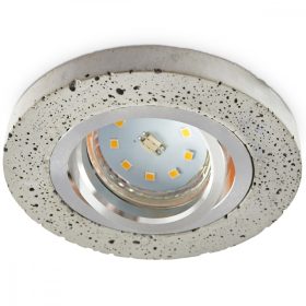   Süllyesztett kerek mennyezeti lámpa, mozgatható BARI GU10 MR16 Beton Króm