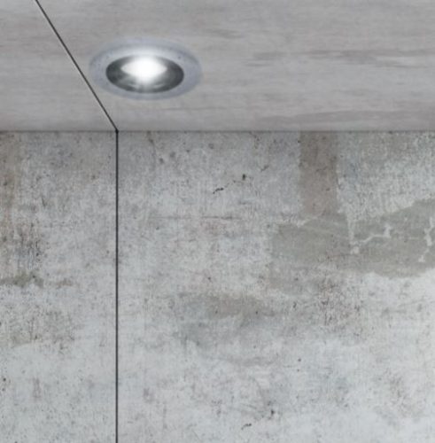 Süllyesztett kerek mennyezeti lámpa, mozgatható BARI GU10 MR16 Beton Króm