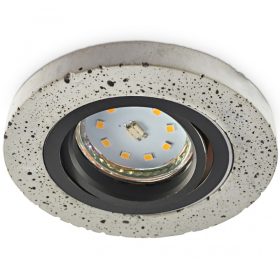   Süllyesztett kerek mozgatható mennyezeti lámpatest BARI GU10 MR16 Beton Fekete