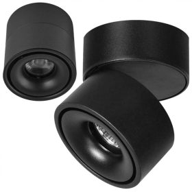   LED MENNYEZETI LÁMPA LAHTI Mini 8W 547lm ROUND Fekete Mozgatható KOBI