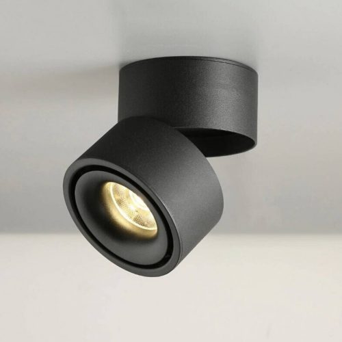 LED MENNYEZETI LÁMPA LAHTI Mini 8W 547lm ROUND Fekete Mozgatható KOBI