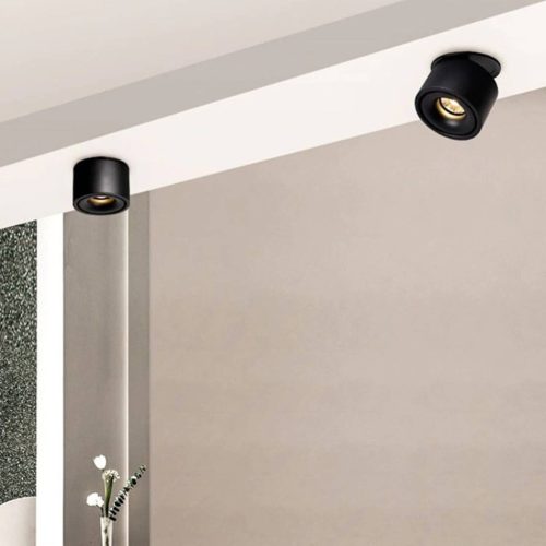 LED MENNYEZETI LÁMPA OSLO Mini 8W 547lm ROUND fekete szerkezet. KOBI