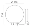 Kerti labdás LÁMPA a kertbe E27 GARDEN BALL S Kobi 25cm