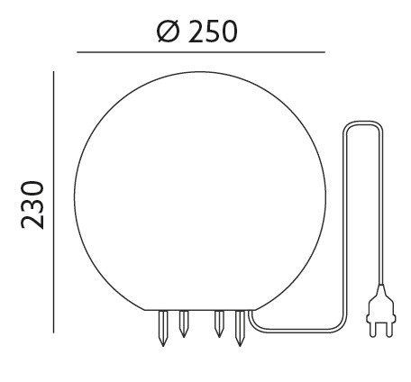 Kerti labdás LÁMPA a kertbe E27 GARDEN BALL S Kobi 25cm