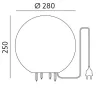 Kerti labdás LÁMPA a kertbe E27 GARDEN BALL M Kobi 28cm