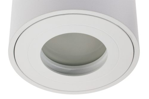 Felületre szerelt HALOGÉN vízálló alumínium SPOT TUBE 95mm IP44 fehér AQUARIUS ROUND Kobi