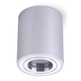   Felületre szerelhető HALOGÉN lámpatest Vízálló alumínium SPOT TUBE 95mm IP44 króm AQUARIUS ROUND Kobi
