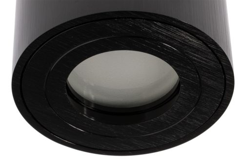 Felületre szerelt HALOGÉN vízálló alumínium SPOT TUBE 95mm IP44 fekete AQUARIUS ROUND Kobi