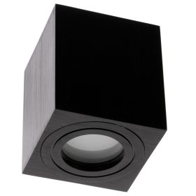   Felületre szerelt HALOGÉN vízálló alumínium SPOT TUBE 95mm IP44 fekete AQUARIUS SQUARE Kobi