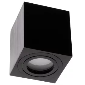   Felületre szerelt HALOGÉN vízálló alumínium SPOT TUBE 95mm IP44 fekete AQUARIUS SQUARE Kobi