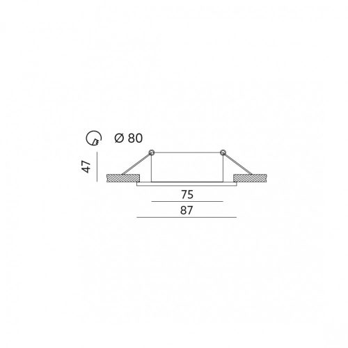 Kerek süllyesztett mennyezeti rögzítő fix GU10 MR16 ezüst SIENA Kobi