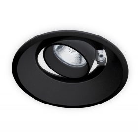   Mozgatható halogén gyűrűs rögzítés GU10 MR16 fekete KOMA Kobi