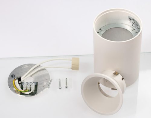 Felületre szerelhető halogén lámpatest Alumínium SPOT TUBA LED GU10-hez Kerek Fehér KIVI KOBI