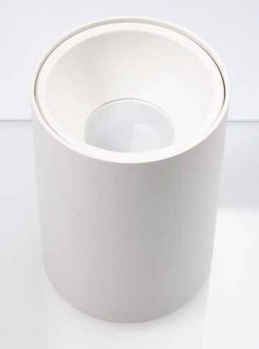 Felületre szerelhető halogén lámpatest Alumínium SPOT TUBA LED GU10-hez Kerek Fehér KIVI KOBI