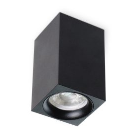   Felületre szerelhető halogén lámpatest Alumínium SPOT TUBA LED-hez GU10 Négyzet fekete MANGO KOBI