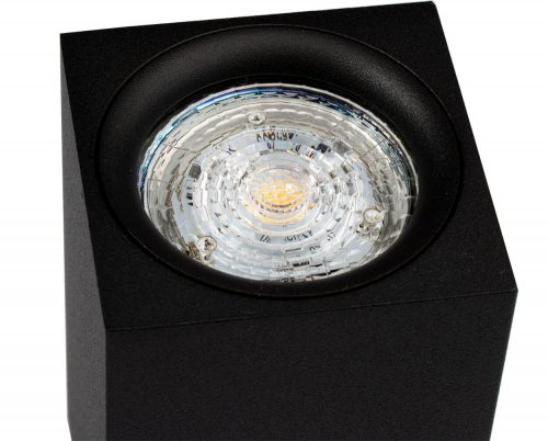 Felületre szerelhető halogén lámpatest Alumínium SPOT TUBA LED-hez GU10 Négyzet fekete MANGO KOBI