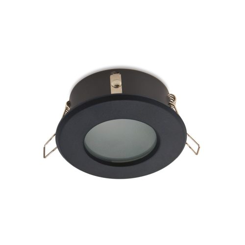 Süllyesztett GU10 halogén spotlámpa, fekete, kerek, Kobi