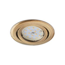 Süllyesztett GU10 halogén spotlámpa Patina kerek Kobi