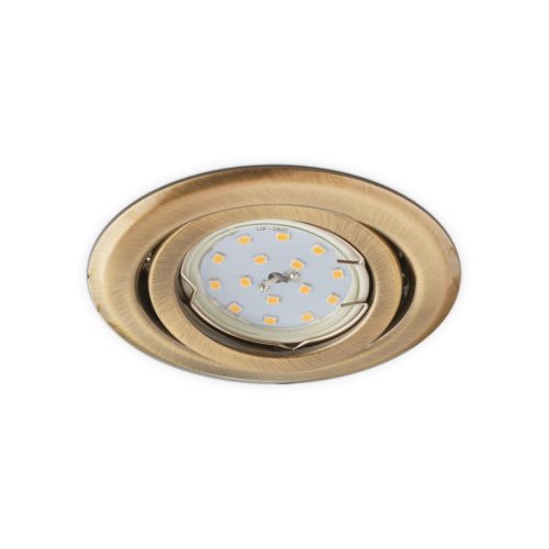 Süllyesztett GU10 halogén spotlámpa Patina kerek Kobi