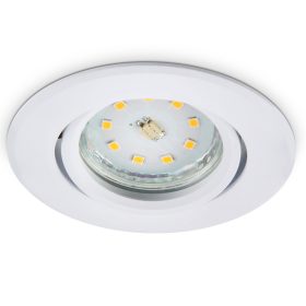   Halogén süllyesztett világítótest GU10 MR16 OH29 kerek mozgatható matt fehér Kobi