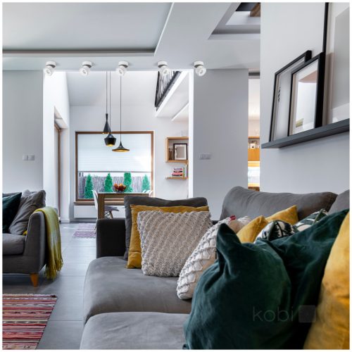 Mennyezeti LED spotlámpa, állítható, 9W, 550lm, 3000K, meleg, szabályozható, CRI90, fehér, Lahti Kobi