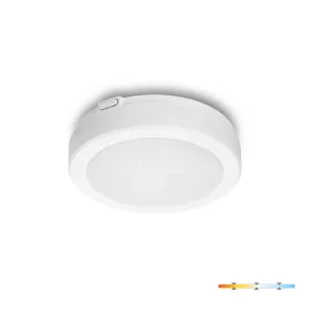   LED kültéri mennyezeti lámpa, 12W, 1260lm, 4000K, 120°, fehér, IP65, Nairos Kobi