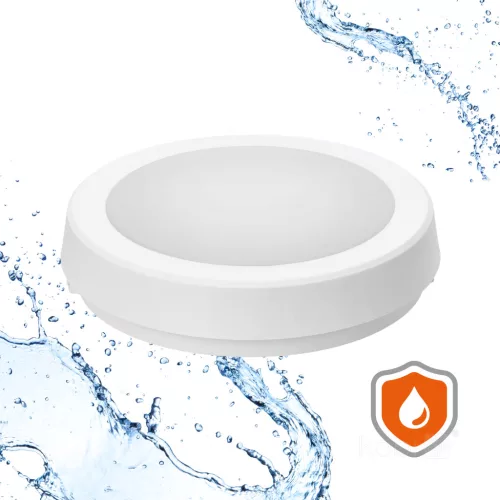 LED kültéri mennyezeti lámpa, 12W, 1260lm, 4000K, 120°, fehér, IP65, Nairos Kobi