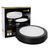 LED fürdőszobai mennyezeti lámpa, felületre szerelhető, 12W, 1140lm, 4000K, 120°, fekete, IP65, Nairos Kobi