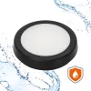 LED fürdőszobai mennyezeti lámpa, felületre szerelhető, 12W, 1140lm, 4000K, 120°, fekete, IP65, Nairos Kobi